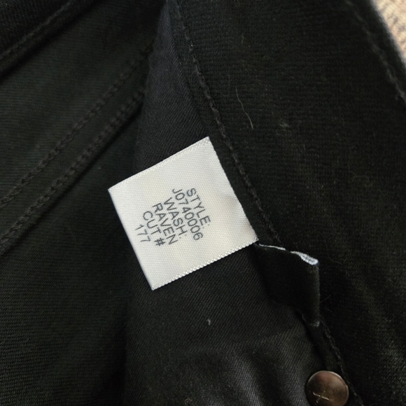 Veronica Beard Debbie 10" Ankle-Crop Skinny Jean Black Raven Button Fly Size 26 - Picture 5 of 8